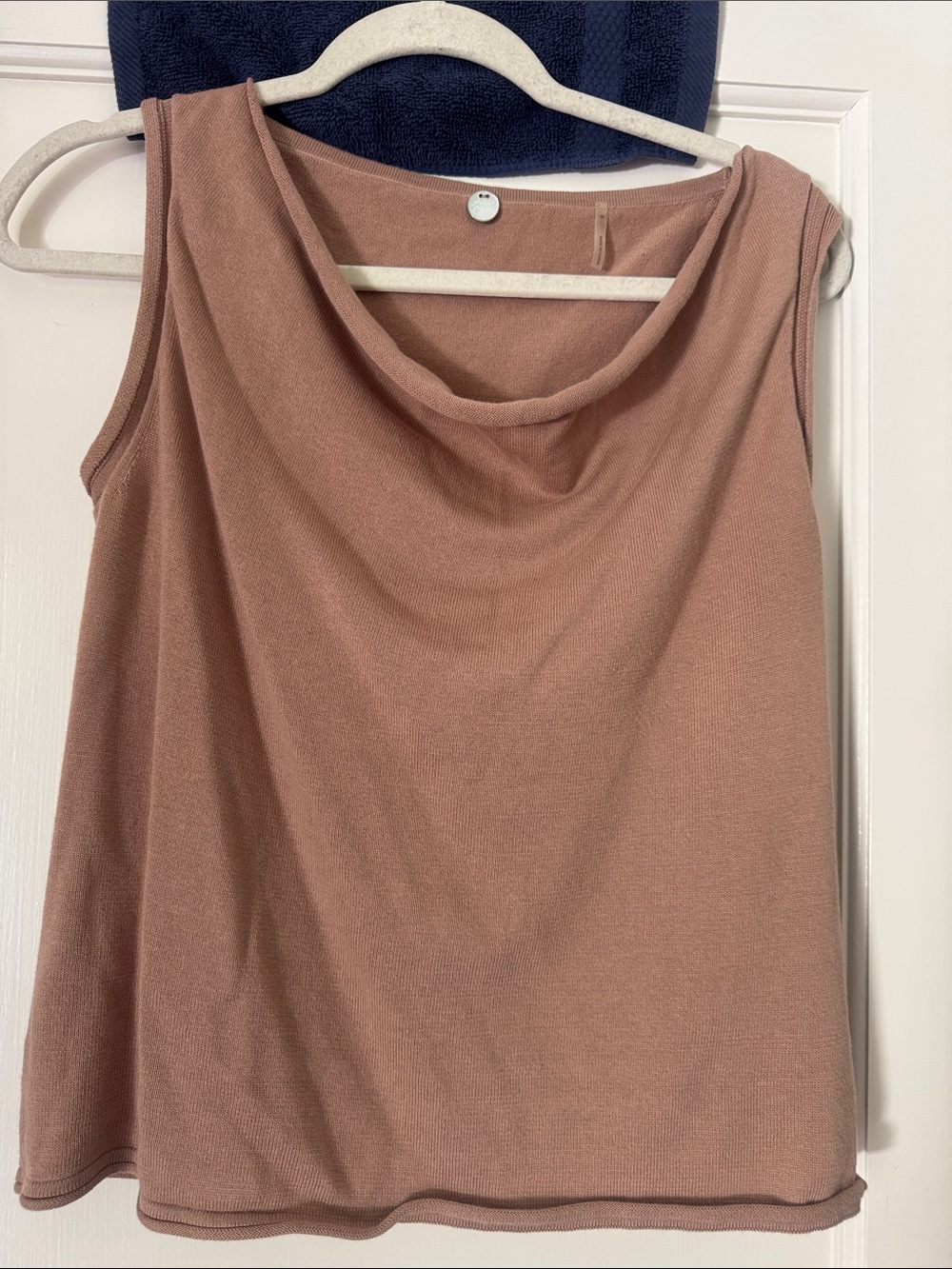 Margaret O'Leary Sleeveless Draped Neck Tank - Mauve